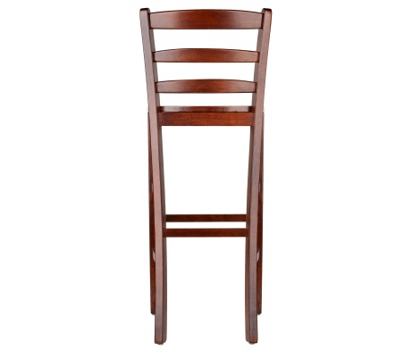 Benjamin 2-Pc Ladder-Back Bar Stool Set, Walnut