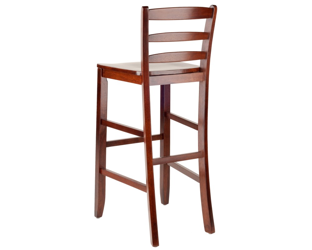 Benjamin 2-Pc Ladder-Back Bar Stool Set, Walnut