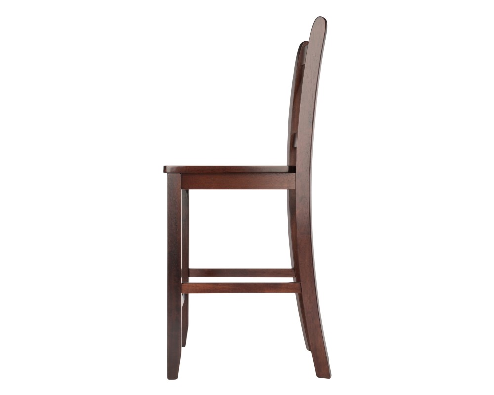 Victor 2-Pc V-Back Counter Stool Set, Walnut