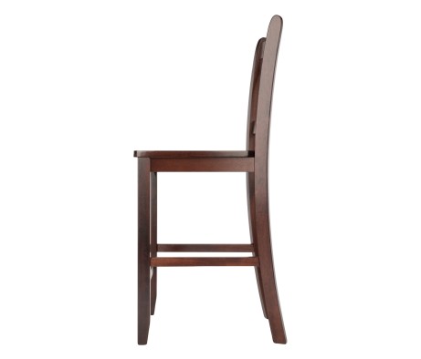 Victor 2-Pc V-Back Counter Stool Set, Walnut