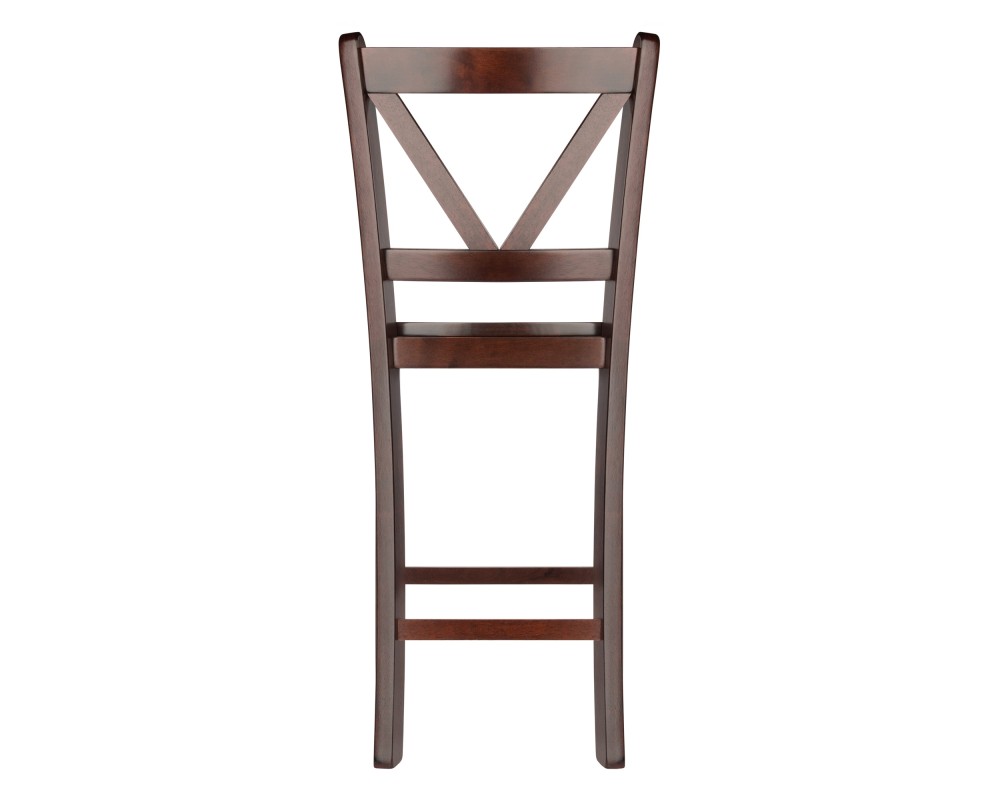 Victor 2-Pc V-Back Counter Stool Set, Walnut