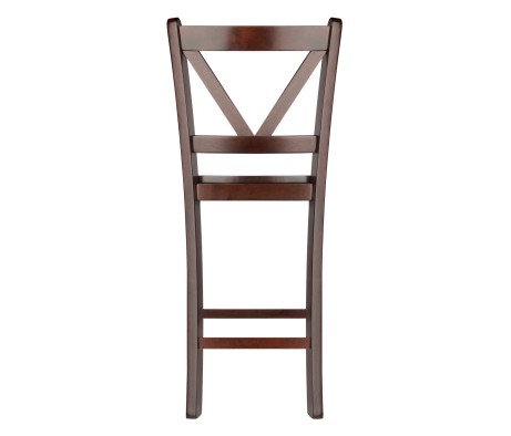 Victor 2-Pc V-Back Counter Stool Set, Walnut