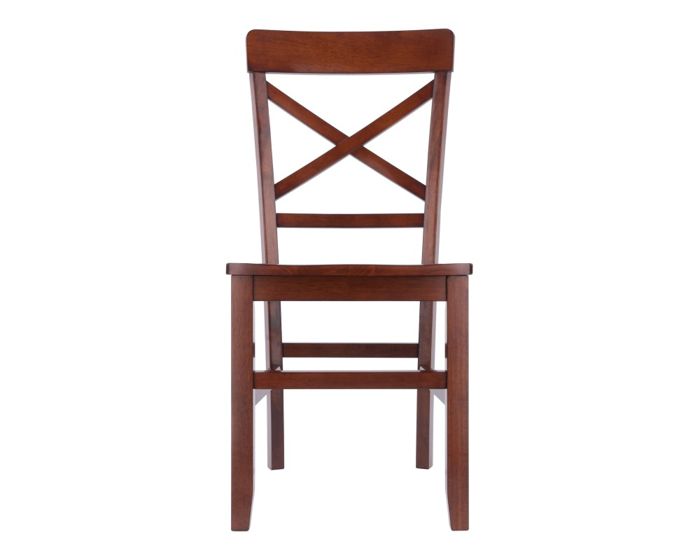 Xenia 2-Pc Set X-Back Chairs, Walnut