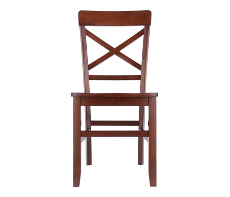 Xenia 2-Pc Set X-Back Chairs, Walnut