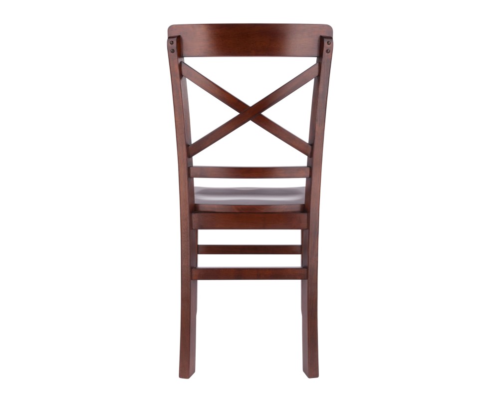 Xenia 2-Pc Set X-Back Chairs, Walnut