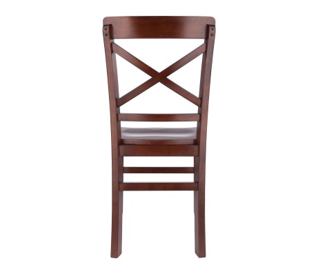 Xenia 2-Pc Set X-Back Chairs, Walnut