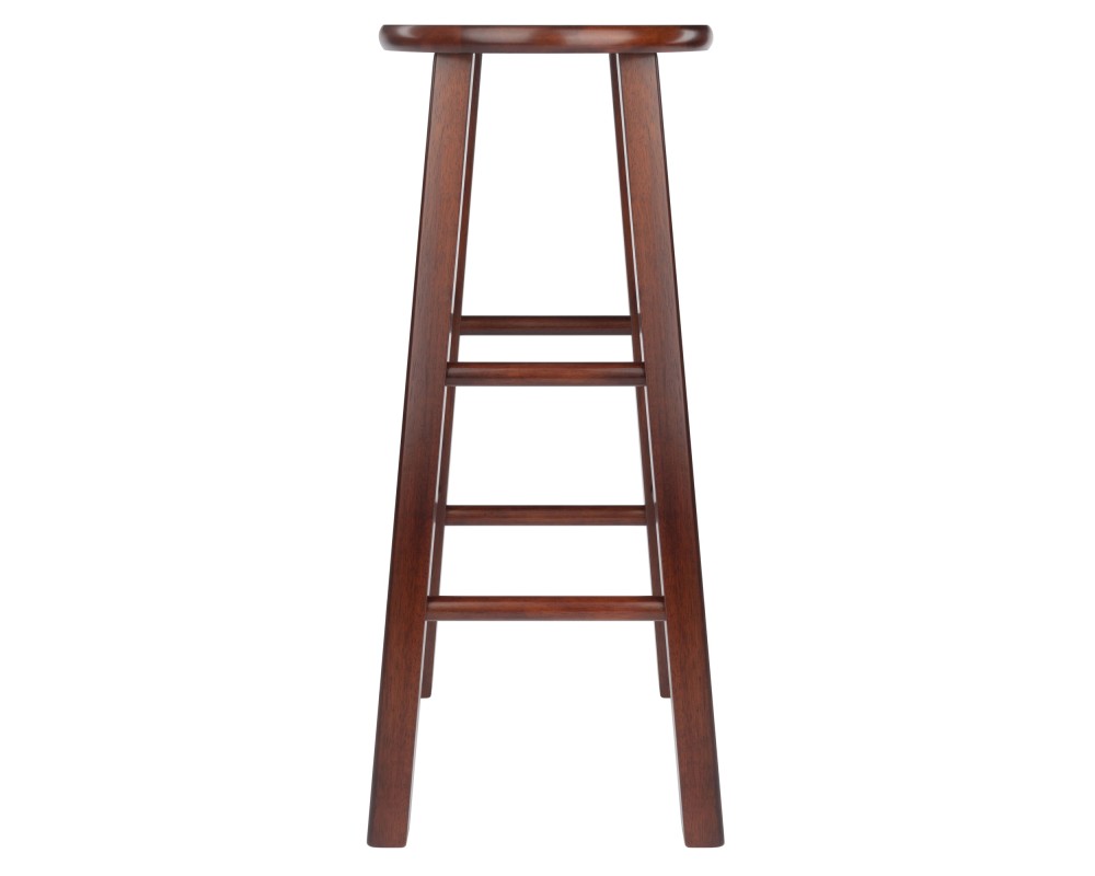 Element 2-Pc Square Legs Bar Stool Set, Walnut