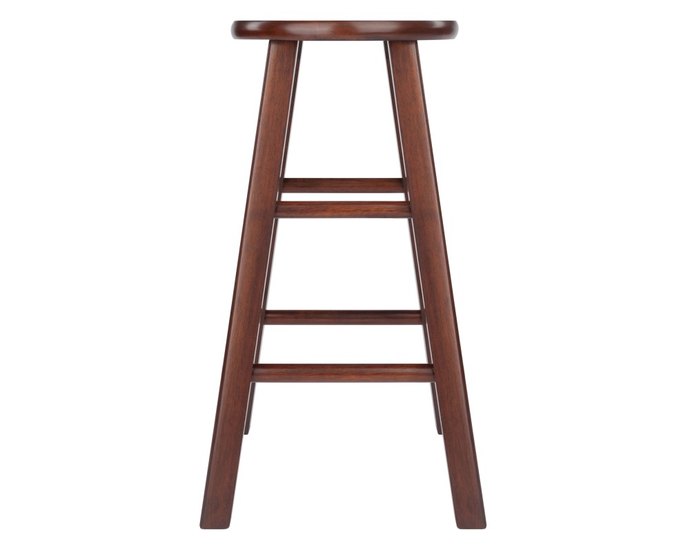 Element 2-Pc Square Leg Counter Stool Set, Walnut