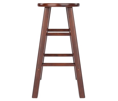 Element 2-Pc Square Leg Counter Stool Set, Walnut