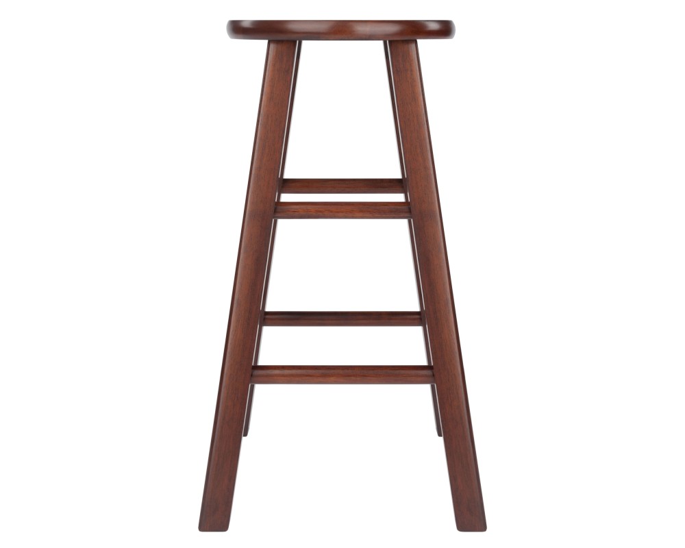 Element 2-Pc Square Leg Counter Stool Set, Walnut