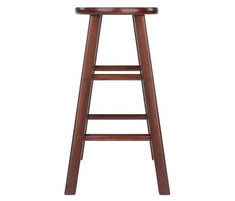Element 2-Pc Square Leg Counter Stool Set, Walnut