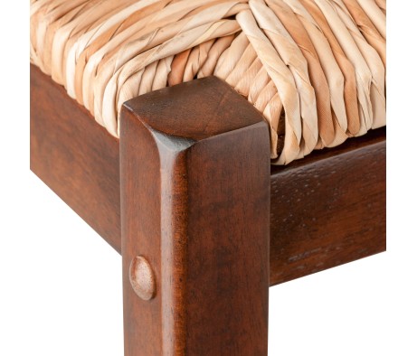 Kaden 2-Pc Rush Seat Bar Stool Set, 29' High, Walnut