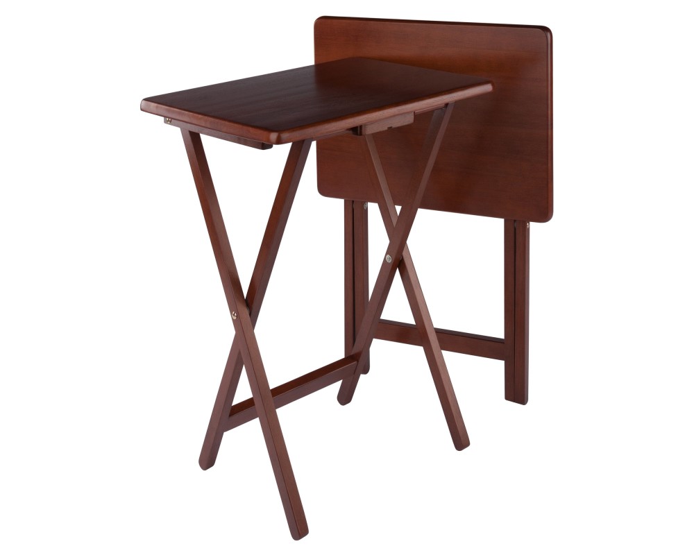 Alex 2-Pc Snack Tables, Walnut