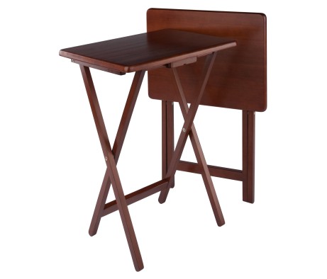 Alex 2-Pc Snack Tables, Walnut