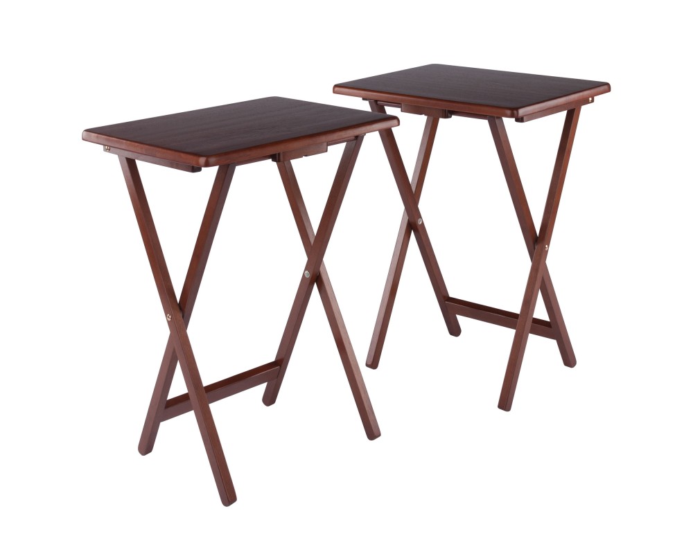 Alex 2-Pc Snack Tables, Walnut