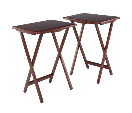 Alex 2-Pc Snack Tables, Walnut