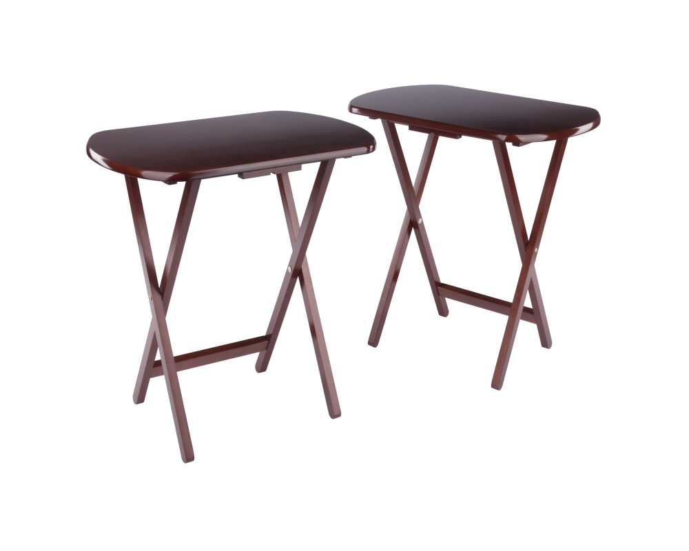 Corbett 2-Pc Oversized Snack Tables, Walnut