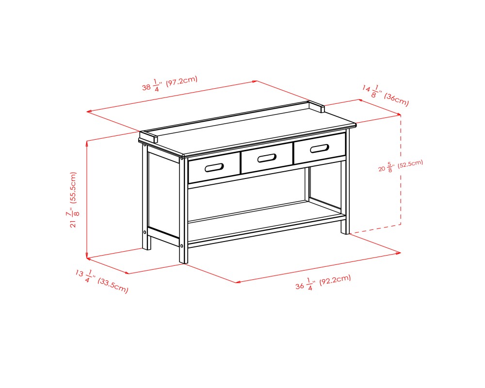 Adriana 2-Pc Storage Bench with Seat Cushion, Walnut and Espresso