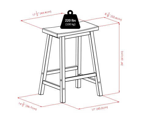 Orlando 3-Pc High Dining Table with 2 Saddle Seat Stools, Walnut