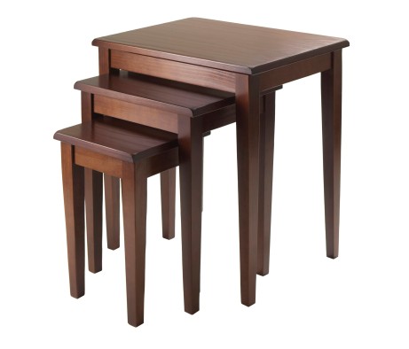 Regalia 3-Pc Nesting Table Set, Walnut