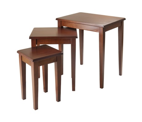 Regalia 3-Pc Nesting Table Set, Walnut