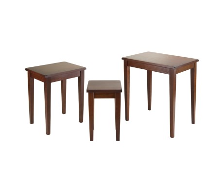 Regalia 3-Pc Nesting Table Set, Walnut