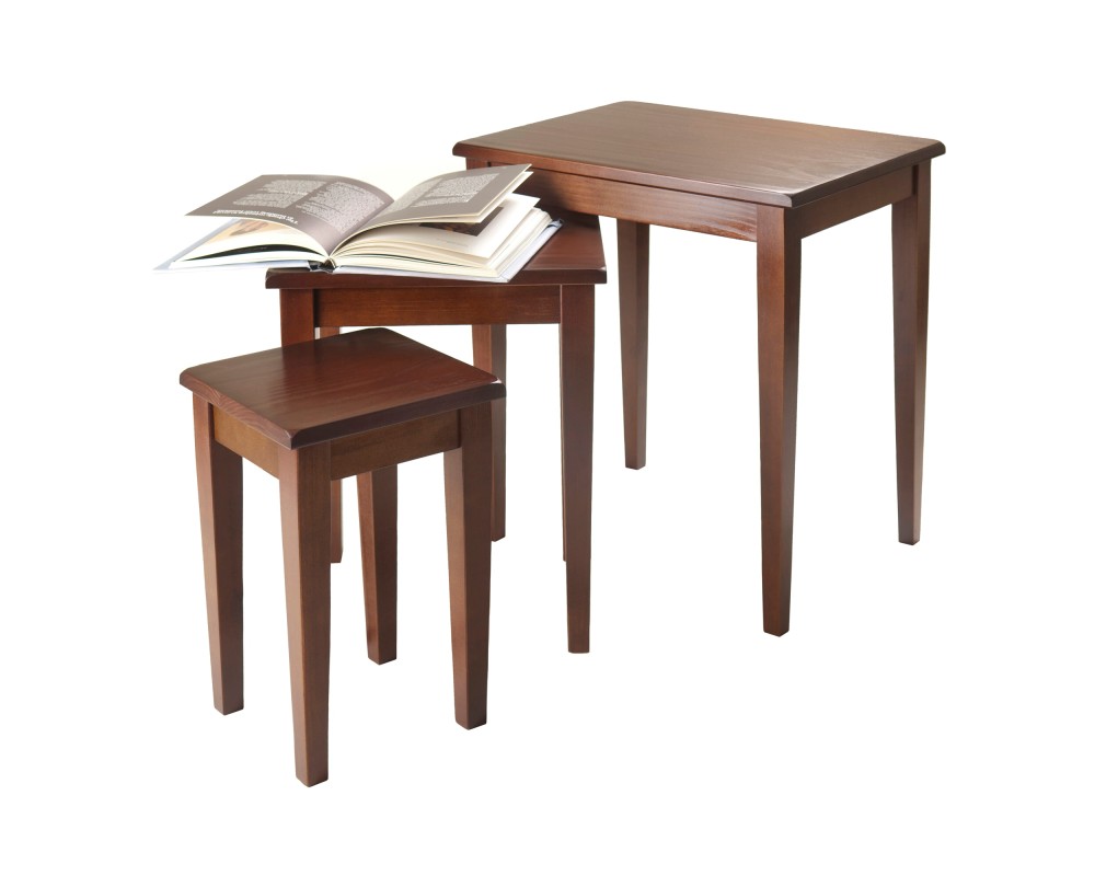 Regalia 3-Pc Nesting Table Set, Walnut