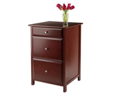 Delta Home Office File Cabinet, 31' High, 21' Wide, Walnut