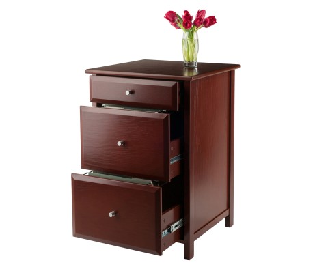 Delta Home Office File Cabinet, 31' High, 21' Wide, Walnut