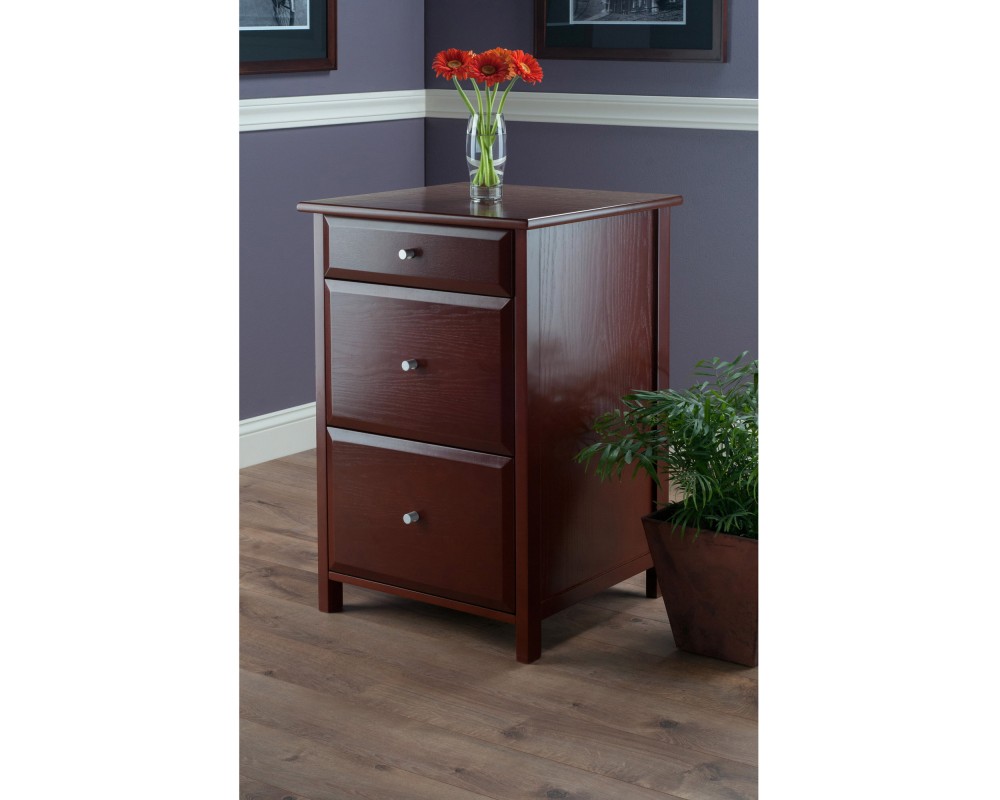 Delta Home Office File Cabinet, 31' High, 21' Wide, Walnut