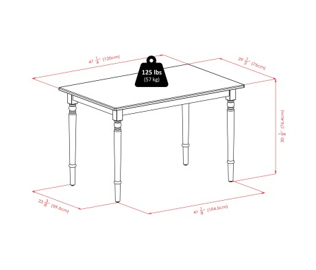 Ravenna 3-Pc Dining Table with Windsor Chairs, Walnut