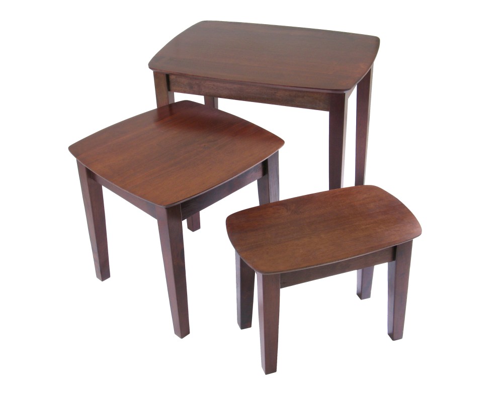 Bradley 3-Pc Nesting Table Set, Walnut