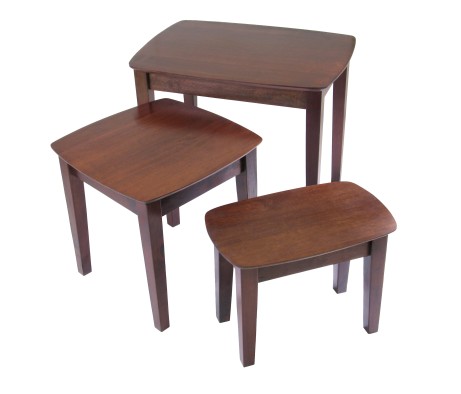 Bradley 3-Pc Nesting Table Set, Walnut