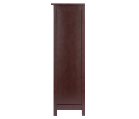 Milan 3-Tier Storage Shelf, 28' Wide, 43' High, Walnut