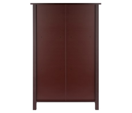 Milan 3-Tier Storage Shelf, 28' Wide, 43' High, Walnut