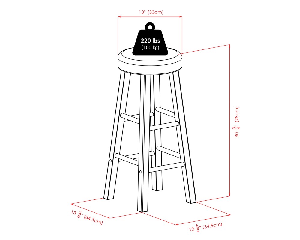 Harrington High Foldable Dining Table with 2 Cushion Bar Stools, 36' High, 39' Wide, Espresso and Walnut