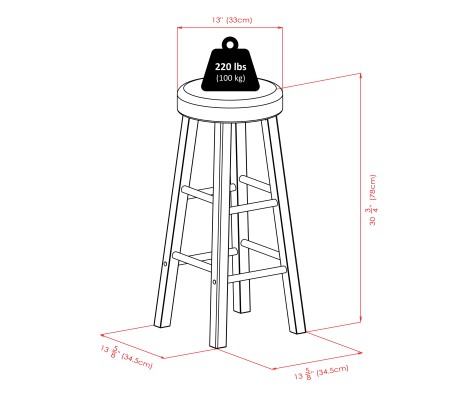 Harrington High Foldable Dining Table with 2 Cushion Bar Stools, 36' High, 39' Wide, Espresso and Walnut
