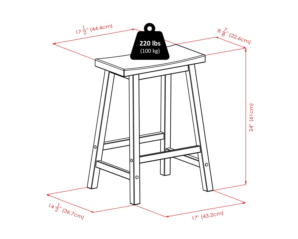 Sally 3-Pc Breakfast Table with 2 Saddle Seat Counter Stools, Walnut