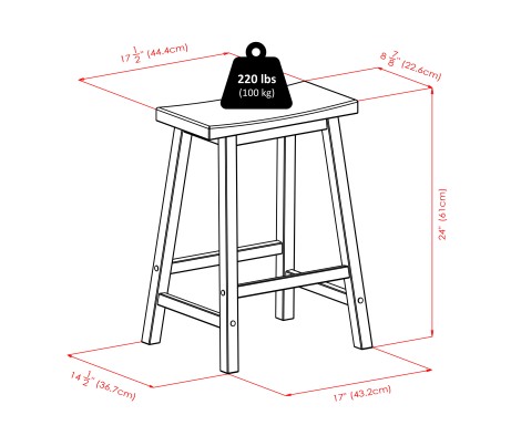 Sally 3-Pc Breakfast Table with 2 Saddle Seat Counter Stools, Walnut