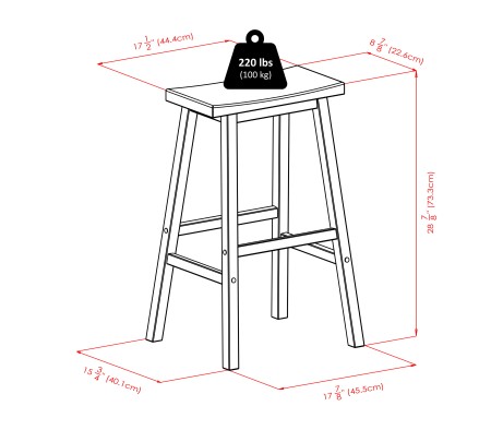 Parkland 3-Pc High Dining Table with 2 Saddle Seat Bar Stools, Walnut