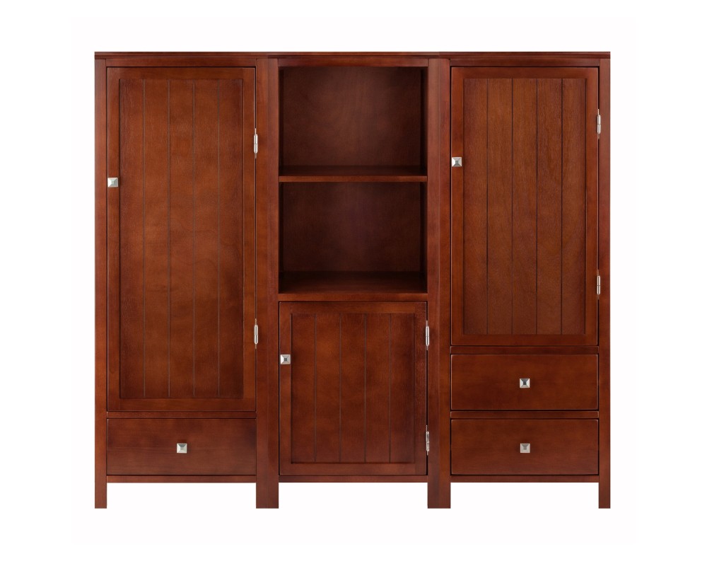 Brooke 3-Pc Jelly Cupboard Set, 47' High, 52' Wide, Walnut