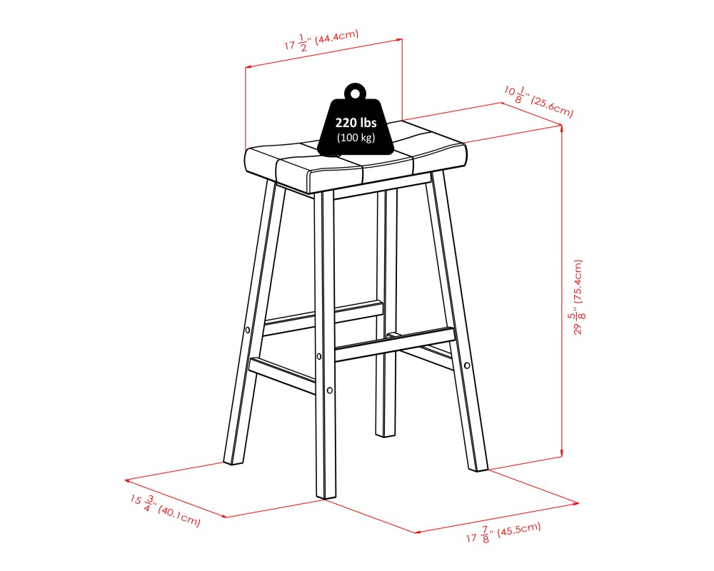 Harrington High Foldable Dining Table with 2 Cushion Saddle-Seat Bar Stools, 36' High, 39' Wide, Walnut and Black