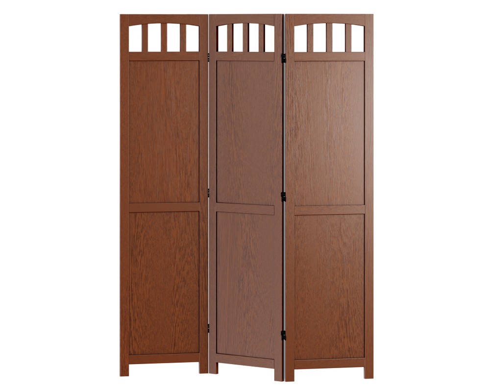 William Folding Screen Divider, 70' High, 52' Wide, Walnut