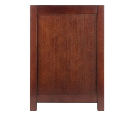 Charleston 2-Compartment Storage Bench with Seat Cushion, 40 Wide, 22 High, Espresso and Walnut