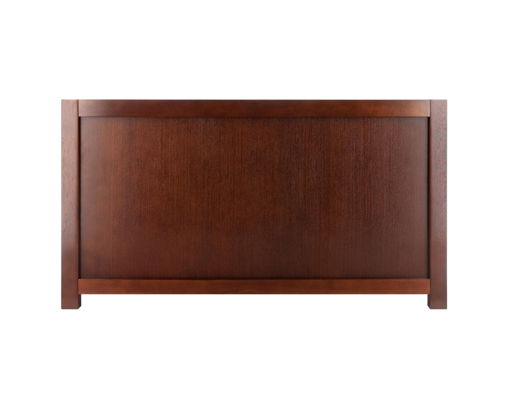 Charleston 2-Compartment Storage Bench with Seat Cushion, 40 Wide, 22 High, Espresso and Walnut