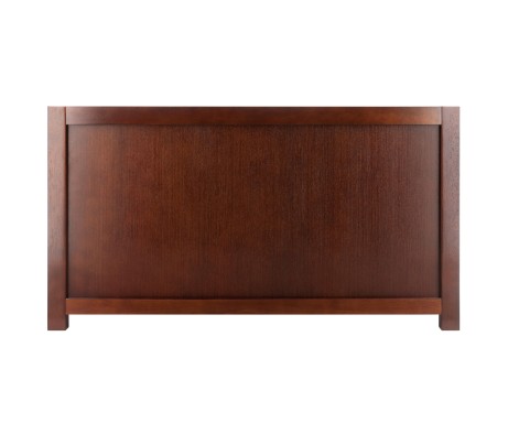 Charleston 2-Compartment Storage Bench with Seat Cushion, 40 Wide, 22 High, Espresso and Walnut