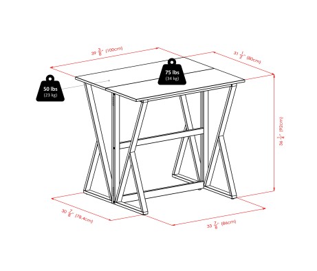 Harrington High Foldable Dining Table with 2 Rush-Seat Bar Stools, 36' High, 39' Wide, Walnut and Natural