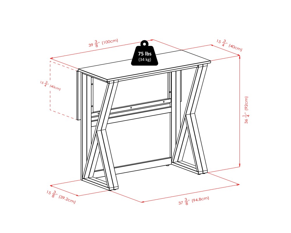 Harrington High Foldable Dining Table with 2 Rush-Seat Bar Stools, 36' High, 39' Wide, Walnut and Natural
