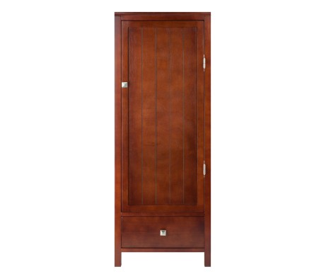 Brooke 3-Section Jelly Cupboard with Single Drawer, 47' High, 17' Wide, Walnut