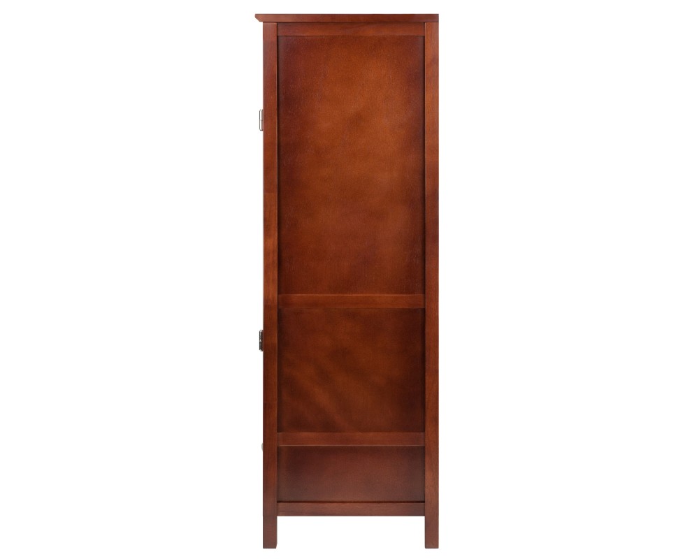 Brooke 3-Section Jelly Cupboard with Single Drawer, 47' High, 17' Wide, Walnut